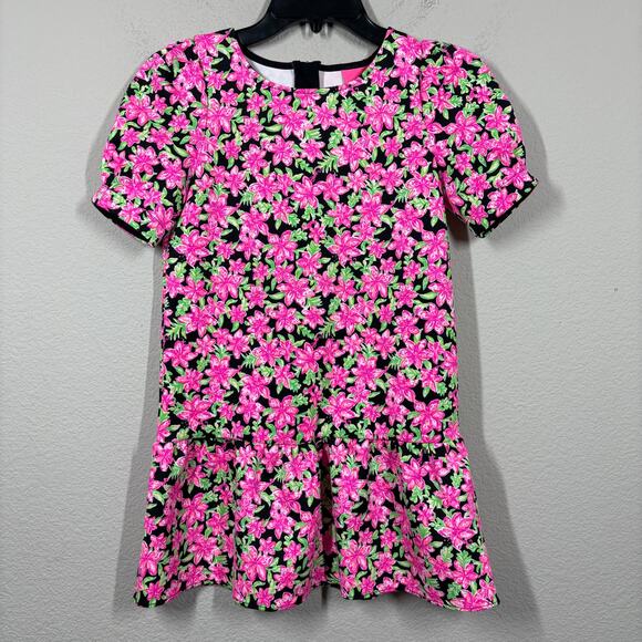 Lilly Pulitzer Other - Lilly Pulitzer Girls Large 8/10 Chrishell Dress Onyx Pink Floral